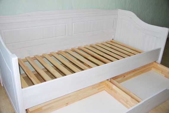 Детская кровать-диван Бейли антрацит с ящиками