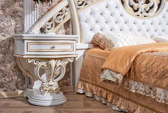 Кровать "Марелла" 180*200 (белый с золотом)