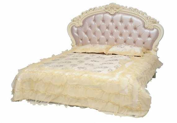 8801-C Fleur Blanche Кровать (без решетки, без изножья) 160*200, кожа 8816