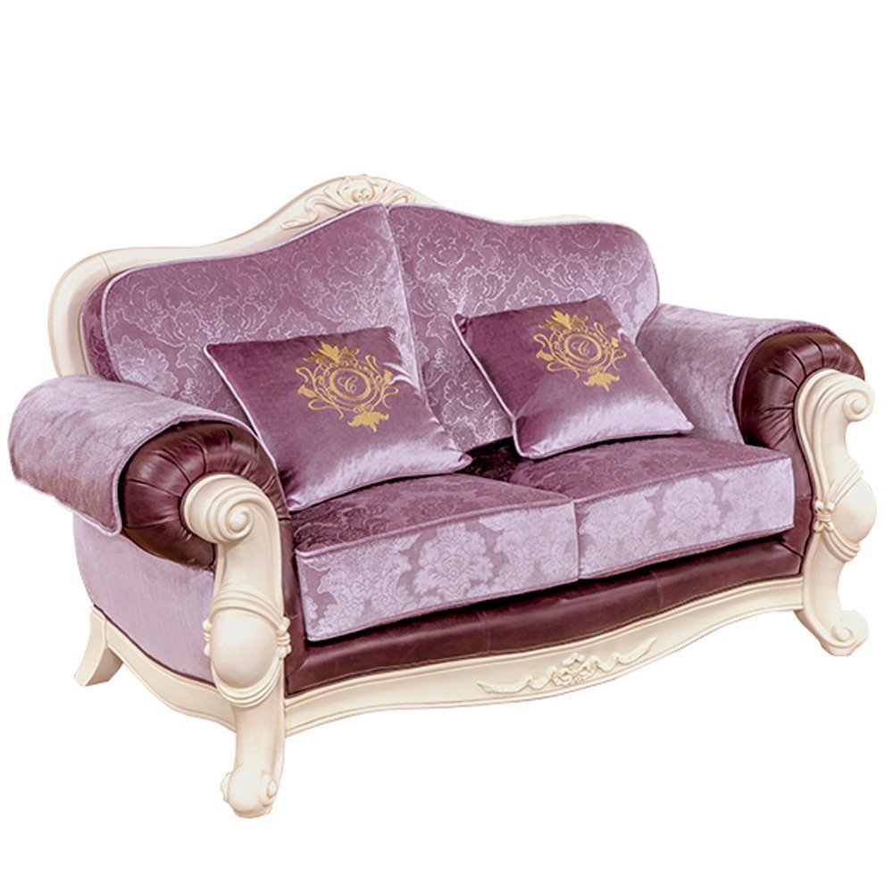 Купить Диван двухместный Carpenter 230 (слоновая кость, кожа 36, ткань 61, 62)