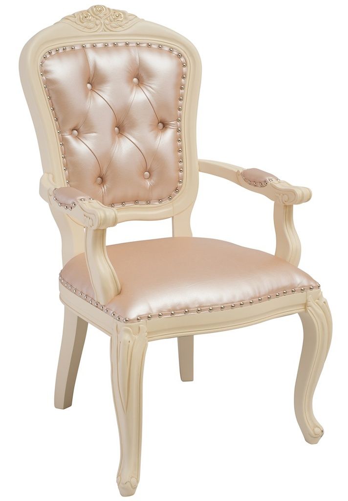 Купить 8801 Fleur Blanche Кресло с подлокотниками, ткань 8812 / кожа 8816