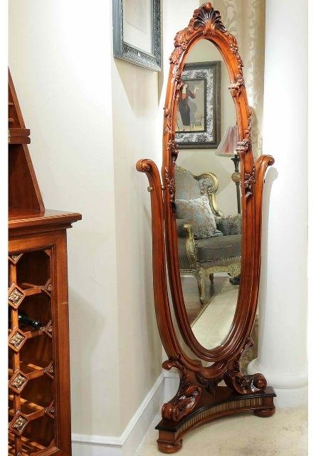 зеркало напольное деревянное louis xv