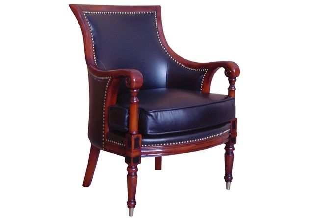 Купить Кресло в коже Louis XV DVC015
