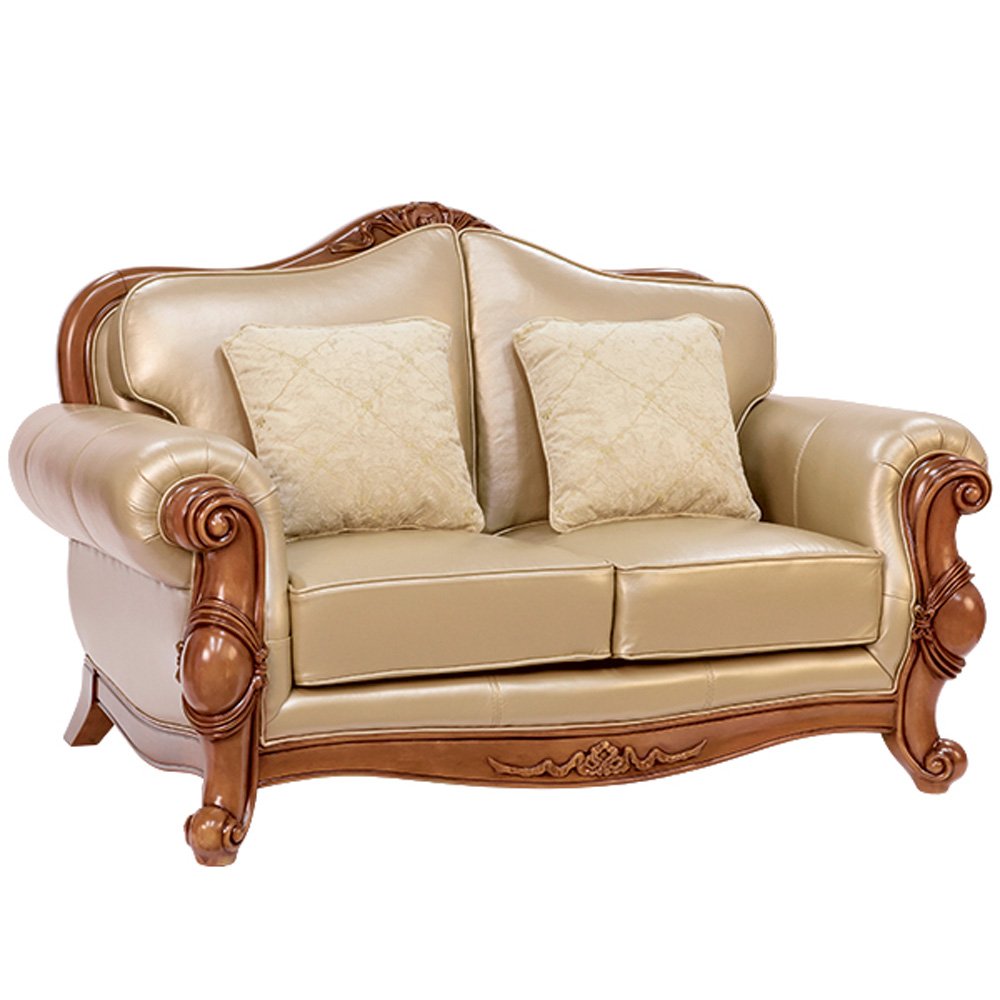 Купить Диван двухместный Carpenter 230 (орех, кожа 33, ткань 65)