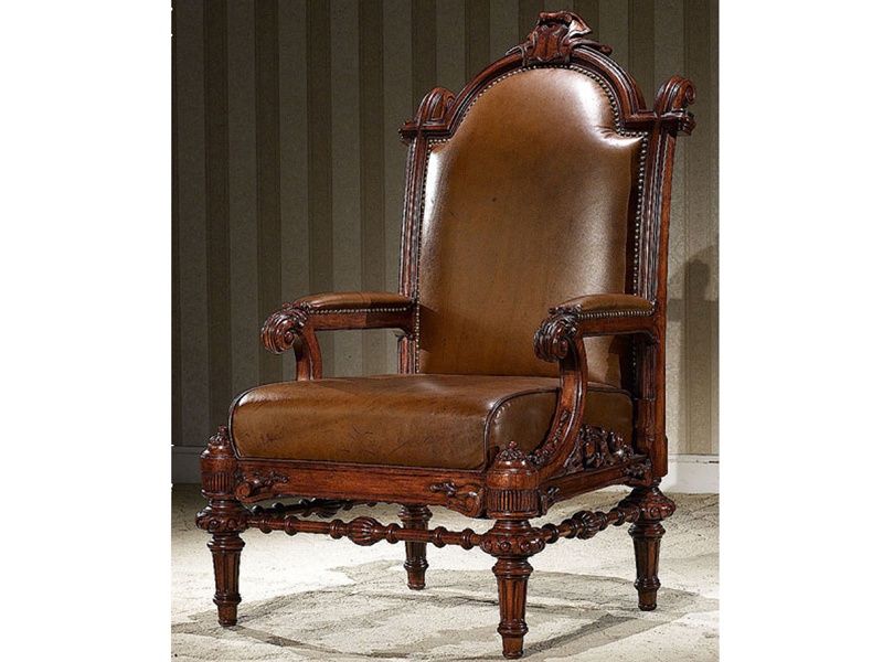 Купить Кресло кожаное Louis XVI