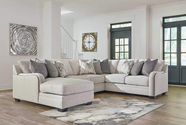 диван угловой dellara с декоративными подушками